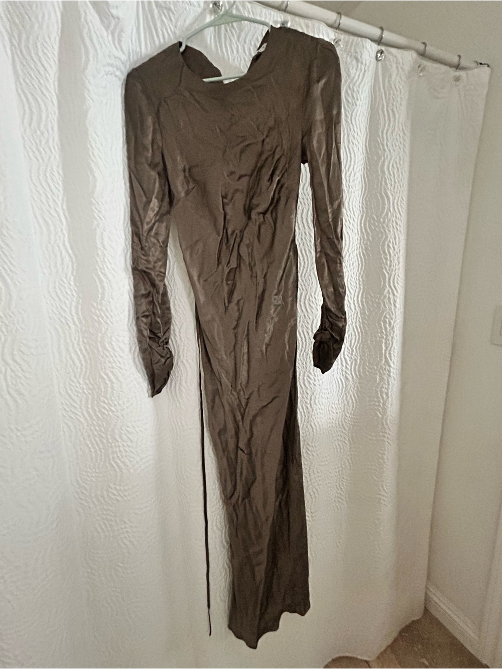 Green Long Sleeve Maxi Dress - Women